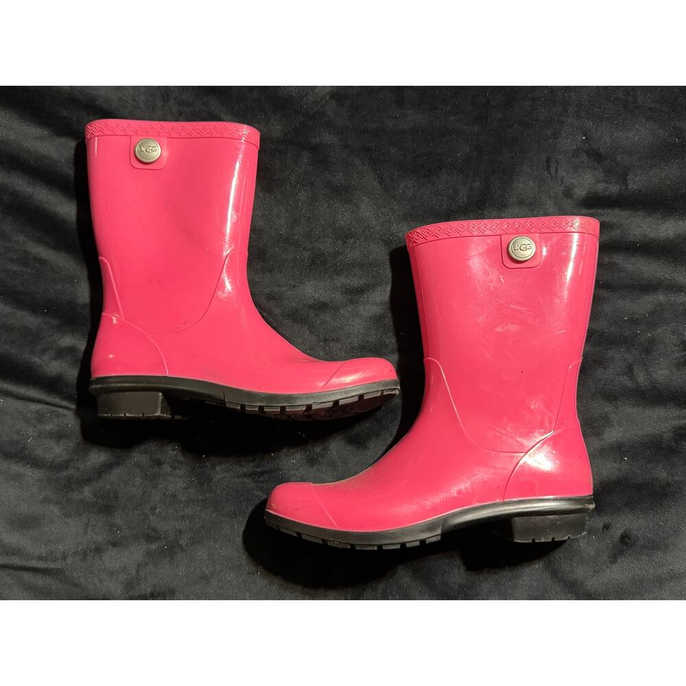 UGG Womens Pink Raana Rain Boots size 9
